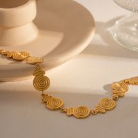 304 Stainless Steel 18K Gold Plated Simple Style Classic Style Plating Solid Color Necklace main image 2
