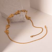 304 Stainless Steel 18K Gold Plated Simple Style Classic Style Plating Solid Color Necklace main image 4