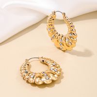 1 Pair Basic Modern Style Classic Style Geometric Water Droplets Inlay Alloy Rhinestones Drop Earrings main image 5