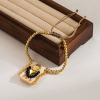 Cloth Copper 18K Gold Plated Casual Simple Style Braid Heart Shape Crown Bracelets sku image 6
