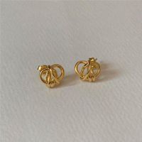 1 Pair Simple Style Bow Knot Plating Sterling Silver Ear Studs main image 4