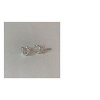 1 زوج أسلوب بسيط عقدة القوس تصفيح الفضة الاسترليني ترصيع الأذن main image 2