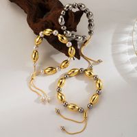 Imitation Pearl Copper 18K Gold Plated IG Style Classic Style Beaded Round Bracelets main image 1