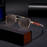 Retro Streetwear Solid Color Pc Square Full Frame Men's Sunglasses main image 3