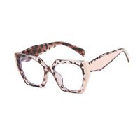 Retro Streetwear Color Block Leopard Ac Square Full Frame Optical Glasses main image 3