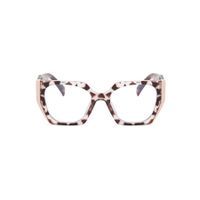 Retro Streetwear Color Block Leopard Ac Square Full Frame Optical Glasses main image 6