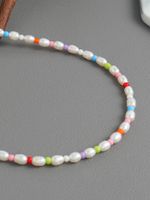 Wholesale Jewelry Cute Vacation Solid Color 304 Stainless Steel Plastic Stone 18K Gold Plated Beaded Necklace main image 4