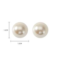 1 Pair Elegant Solid Color Inlay Artificial Pearl Artificial Pearls Ear Studs main image 2