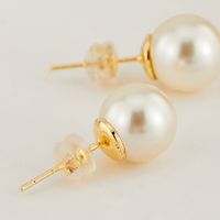 1 Pair Elegant Solid Color Inlay Artificial Pearl Artificial Pearls Ear Studs main image 4