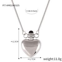 Titanium Steel 18K Gold Plated Elegant Simple Style Plating Heart Shape Pendant Necklace sku image 1