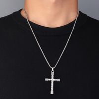 Simple Style Cross Clown Retro Angel Zinc Alloy 201 Stainless Steel Polishing Plating Men's Necklace main image 5