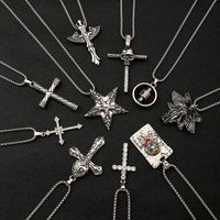 Simple Style Cross Clown Retro Angel Zinc Alloy 201 Stainless Steel Polishing Plating Men's Necklace main image 1