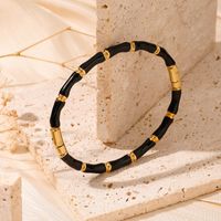 304 Stainless Steel 18K Gold Plated Simple Style Classic Style Geometric Wristband main image 6