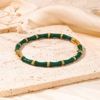 304 Stainless Steel 18K Gold Plated Simple Style Classic Style Geometric Wristband main image 4