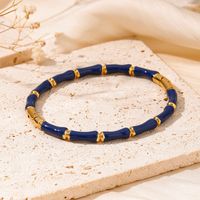 304 Stainless Steel 18K Gold Plated Simple Style Classic Style Geometric Wristband sku image 4