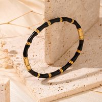 304 Stainless Steel 18K Gold Plated Simple Style Classic Style Geometric Wristband sku image 5