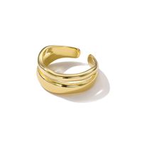 Copper Classic Style Solid Color Open Rings main image 3
