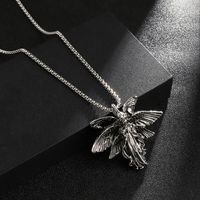 Hip-Hop Angel 201 Stainless Steel Zinc Alloy Polishing Men's Necklace sku image 1