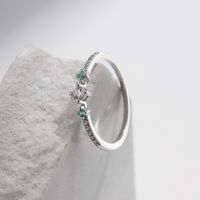 Sterling Silver Silver Plated Elegant Simple Style Inlay Geometric Zircon Rings main image 6