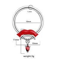 1 Piece Belly Rings Exaggerated Funny Lips Alloy Titanium Steel Copper Plating Inlay Rhinestones Glass White Gold Plated sku image 12