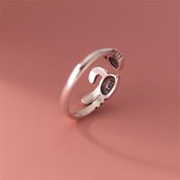 Copper Silver Plated Cute Sweet Rabbit Open Rings main image 5