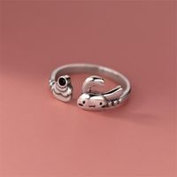 Copper Silver Plated Cute Sweet Rabbit Open Rings main image 1