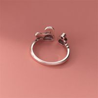 Copper Silver Plated Cute Sweet Rabbit Open Rings main image 6
