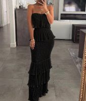 Women's Regular Dress Sexy V Neck Printing Sleeveless Solid Color Maxi Long Dress Daily Party Date main image 2