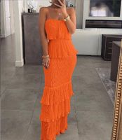 Women's Regular Dress Sexy V Neck Printing Sleeveless Solid Color Maxi Long Dress Daily Party Date main image 4