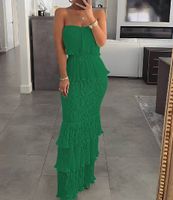 Women's Regular Dress Sexy V Neck Printing Sleeveless Solid Color Maxi Long Dress Daily Party Date main image 3