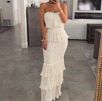 Femmes Robe Régulière Sexy Col En V Impression Sans Manches Couleur Unie Maxi Longue Robe Du Quotidien Fête Date main image 6