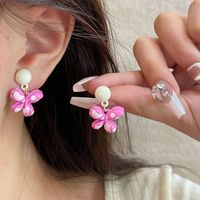 Spring And Summer Dopamine Spot Butterfly Earrings Female Silver Needle Sweet Super Fairy Exquisite Niche Pink Cute Princess Earrings main image 5