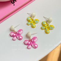 Spring And Summer Dopamine Spot Butterfly Earrings Female Silver Needle Sweet Super Fairy Exquisite Niche Pink Cute Princess Earrings main image 4