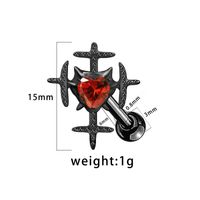 1 Piece Ear Cartilage Rings & Studs Sexy Heart Shape Floral Butterfly Glass Titanium Steel Copper Inlay Rhinestones Zircon White Gold Plated Gold Plated sku image 10