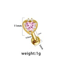 1 Piece Ear Cartilage Rings & Studs Sexy Heart Shape Floral Butterfly Glass Titanium Steel Copper Inlay Rhinestones Zircon White Gold Plated Gold Plated sku image 12