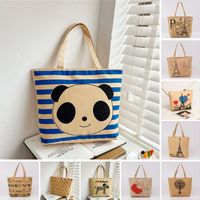 Women's Large All Seasons Nylon Animal Letter Preppy Style Classic Style Zipper Canvas Bag main image 6