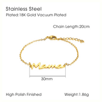 304 Stainless Steel 18K Gold Plated Simple Style Plating Letter Pendant Necklace main image 9