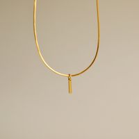 Großhandel Einfacher Stil Pendeln Buchstabe Kupfer 18 Karat Vergoldet Halskette Mit Anhänger sku image 8