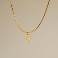 Wholesale Simple Style Commute Letter Copper 18K Gold Plated Pendant Necklace sku image 7