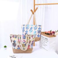 Women's Large Canvas Pineapple Vacation Ethnic Style Square Zipper Shoulder Bag main image 9