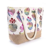 Women's Large Canvas Pineapple Vacation Ethnic Style Square Zipper Shoulder Bag main image 7