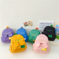 Waterproof 13 Inch 17 Inch Letter Solid Color Casual School Kids Backpack main image 1