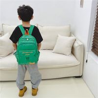 Waterproof 13 Inch 17 Inch Letter Solid Color Casual School Kids Backpack main image 3