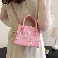 Women's Small Pu Leather Flower Streetwear Zipper Shoulder Bag main image 6