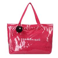 Women's Large PVC Letter Streetwear Square Magnetic Buckle Tote Bag main image 4