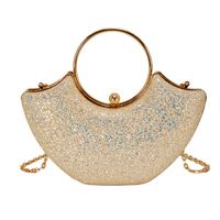 Women's Small PVC Solid Color Elegant Sequins Shell Lock Clasp Evening Bag main image 9