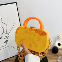 Femmes Petit Arylique Couleur Unie Vêtement De Rue Boucle Magnétique Sac À Main sku image 4