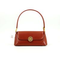 Women's Medium Pu Leather Solid Color Elegant Vintage Style Square Lock Clasp Underarm Bag main image 2