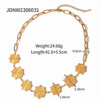 Edelstahl 304 18 Karat Vergoldet Einfacher Stil Klassischer Stil Überzug Einfarbig Halskette sku image 3