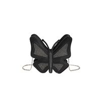 Women's Small Pu Leather Solid Color Streetwear Butterfly Zipper Shoulder Bag sku image 1